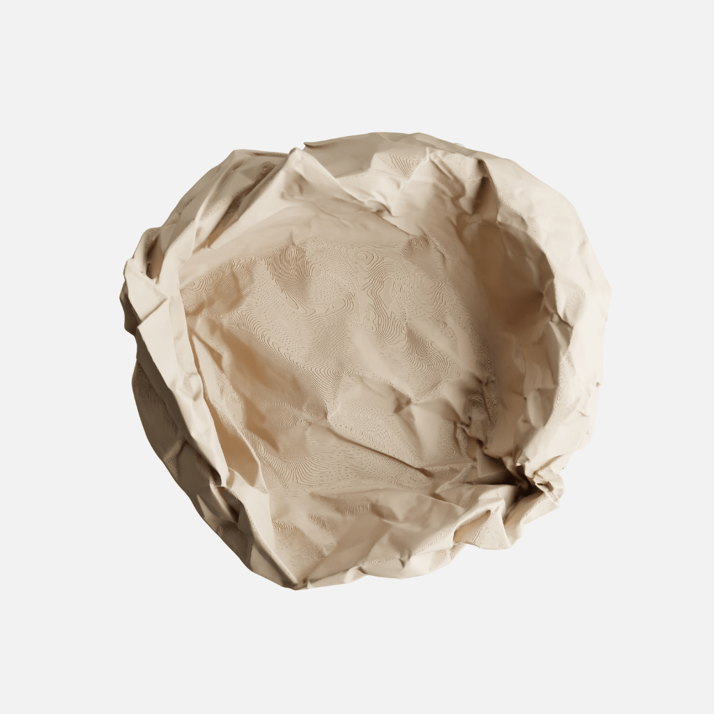 Vassoio accartocciato