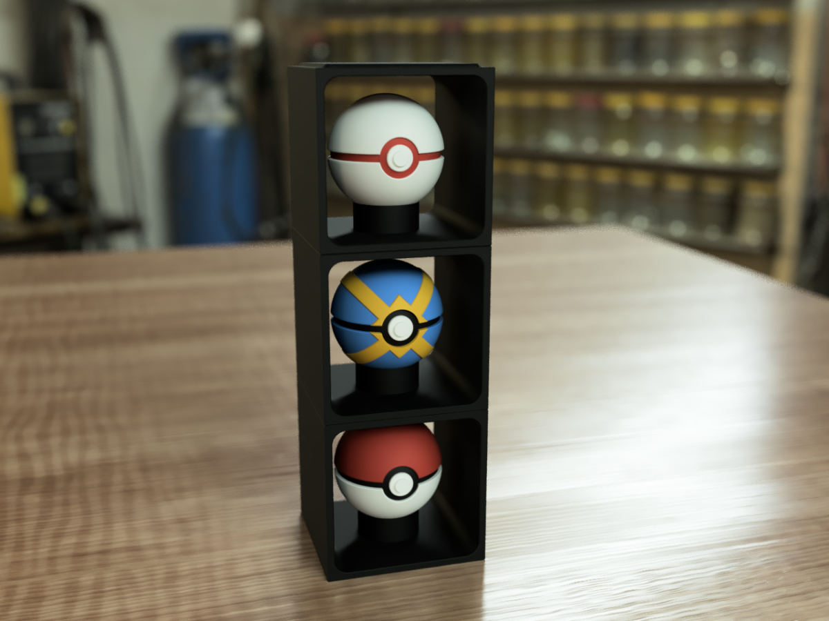 3-stufiger Pokéball-Präsentationsständer