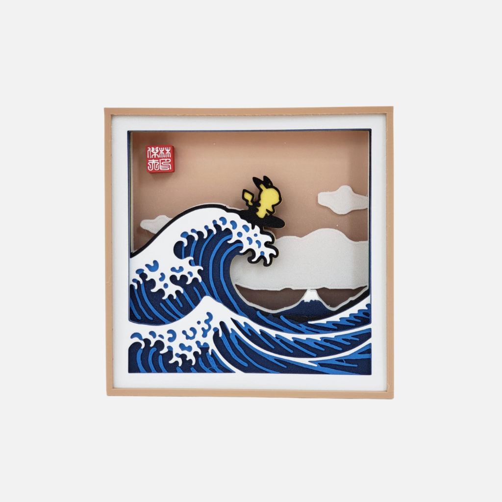 Great Wave Pikachu Wall Art